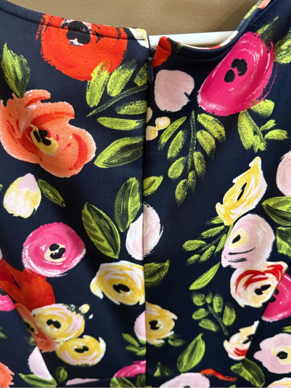 Lane Bryant Navy Floral Short Sleeve A-Line Dress - Picture 2 of 3